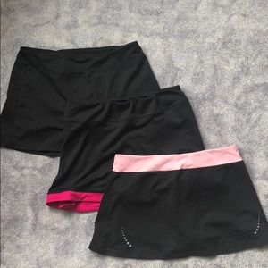 Three black tennis skirts bundle